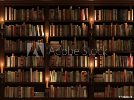 Picture of Bookshelf Seamless texture vertically and horizontally